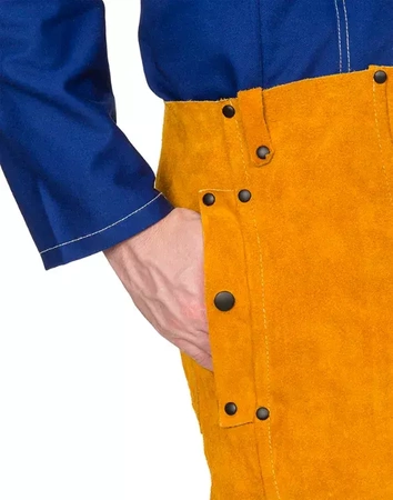 WELDAS GOLDEN BROWN Spodnie spawalnicze Dwoina bydlęca L