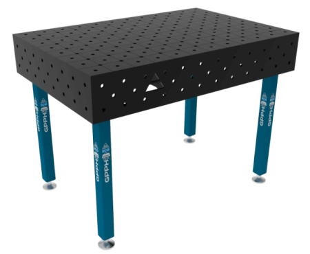 Stół spawalniczy GPPH SYSTEM 16 ECO 8mm Diagonalna \ 1200 x 800 mm \ Na stopach