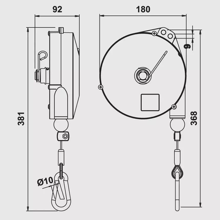 Balanser TECNA 9322 udźwig 4-6 kg