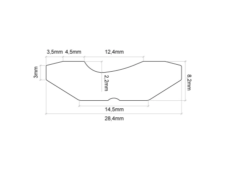 Podkładka z rowkiem soczewkowym CBS-1 H