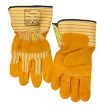 10-1206 WELDAS Rękawice robocze dwoina bydlęca skórzany pasek, podszewka bawełna mankiet 7.5 cm, rozmiar L