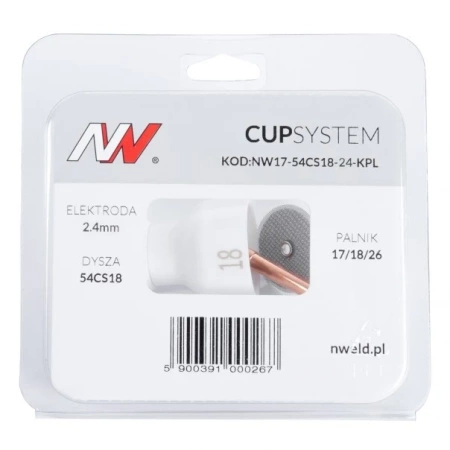 CUPSystem - zestaw 17/18/26 dysza kielich #18 [na elektrodę 2.4]