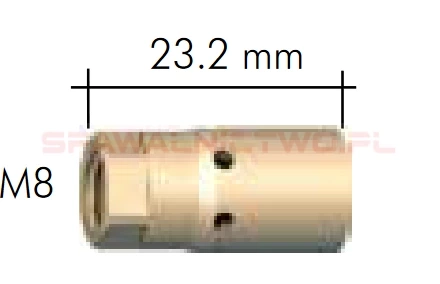 Łącznik prądowy BINZEL ABIROB W-500 i  ROBO-WH-W500 M6/M8