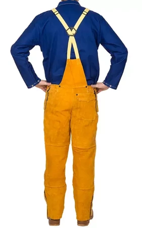 WELDAS GOLDEN BROWN Ogrodniczki spawalnicze, dwoina bydlęca XL