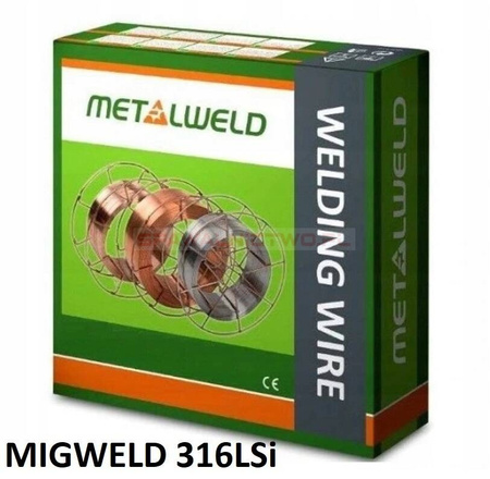 Drut wysokostopowy METALWELD MIGWELD 316LSi fi 1.2 mm 5 kg