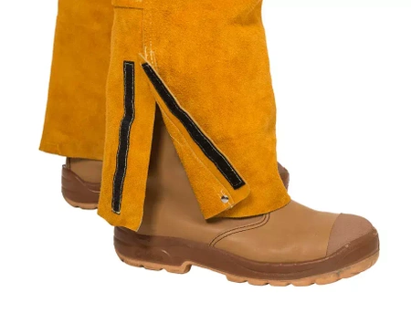 WELDAS GOLDEN BROWN Ogrodniczki spawalnicze, dwoina bydlęca XL