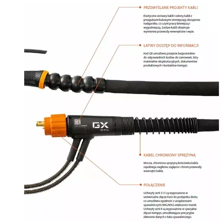 Uchwyt MIG/MAG chłodzony cieczą KEMPPI GX 528 W