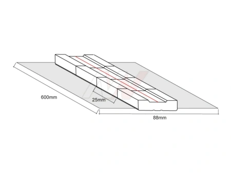 Podkładka ceramiczna z rowkiem trapezowym