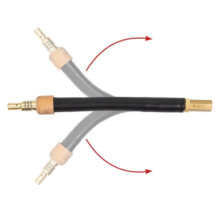 Palnik z łącznikiem prądowym 150F giętki