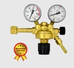 Reduktor butlowy 1-stopniowy z zaworem odcinającym PERUN do Argonu RBArg-0,3-z
