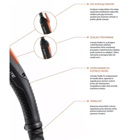 Uchwyt TIG chłodzony gazem KEMPPI TX 135 F 8 m