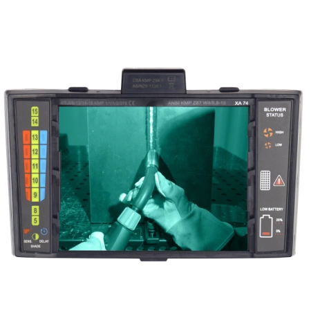 Przyłbica spawalnicza samościemniająca KEMPPI GAMMA GTH3-XFA + system powietrza PFU 210e + Torba