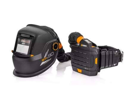 Przyłbica spawalnicza samościemniająca KEMPPI BETA e90 XFA + System powietrza PFU 210e + Torba