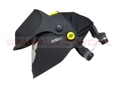 Przyłbica spawalnicza samościemniająca ESAB G50 AIR Unoszona osłona + System powietrza PAPR EPR-X1 + Torba