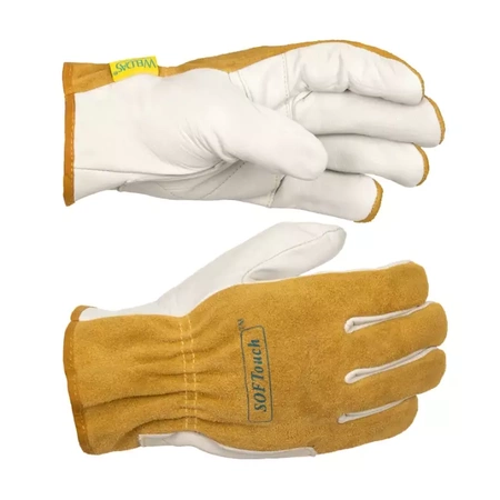 10-2336 WELDAS SOFTOUCH Rękawice typu driver, dłoń skóra licowa, grzbiet dwoina bydlęca, ekstra czucie w palcach