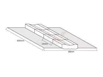 Podkładka ceramiczna z rowkiem soczewkowym