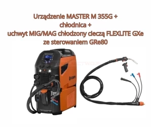 Zestaw spawalniczy KEMPPI MASTER M FLEXLITE GXEe 408 W z GRe80, 3.5 m \ MASTER M 355G + chłodnica